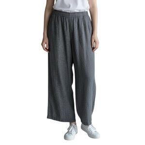 Old Navy Women’s Pants Linen Wide Leg Blue Size Large Pockets